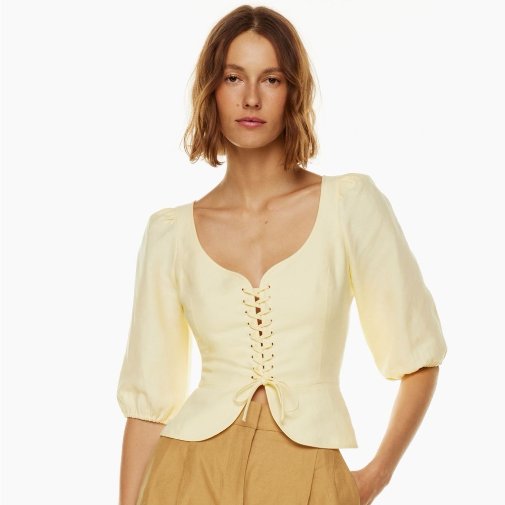 Wilfred Santal Linen blouse